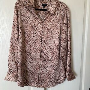 The Limited Dusty Rose and Cream Button-Down Shirt EUC